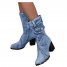 Blue Jeans Boots Women's Mid-rise Boots Rome Slip-on