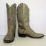 Vintage Larry Mahan Cowboy Boots Size 10 Men Light Gray