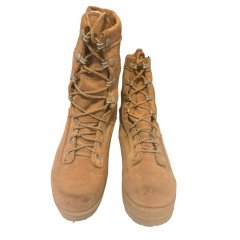 Wellco Mens Military Boots Sz 4.5 US Army Combat Tan Brown