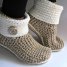 Crochet Slipper Boots With Eco Leather Soles Women Slippers