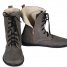 MEN BOOT GRAY Nubuck Leather Handmade Barefoot Grounding