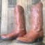 Tony Lama Vtg Ostrich Cowboy Boots Mens 8.5 D