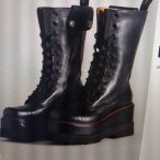 Made to Order Platform Boots With Shoe Laces and 11 Eyelets