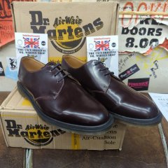 Dr Martens 1461 Burgundy Hi Shine Made in England Size 11