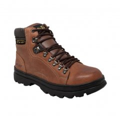 Mens 6 Hiker Brown Leather Boots