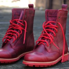 Handmade Leather American Worker Ranger Red Boots Military