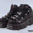 Black Gothic Platform Boots New Rock Style Cyber Y2k