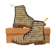 Music Men's Canvas Boots Stylish Boots Music Lover