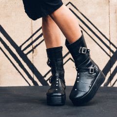 Punk Priestess Platform Boots Goth Boots Platform Boots