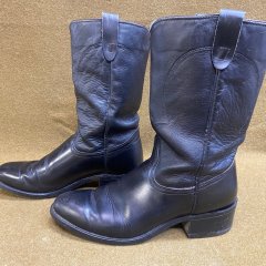 Texas Roper Men's Cowboy Western Black Leather Boots Style