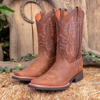 MENS Suede LEATHER COWBOY Western Rodeo Square Toe Boots