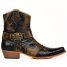 Footcourt Brown Cowboy Ankle Boots for Men Black Snake