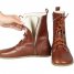 WOMEN Boots WIDE Zero Drop Barefoot BROWN Sooth Leather